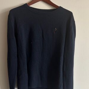 Straight down Men's Crewneck Sweater in Navy